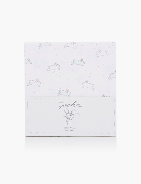Picture of Bunny-Print Crib Sheet
